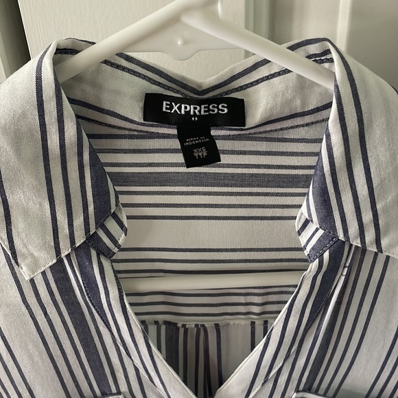 Express Button Down Shirt - Blue and White Stripes - Picture 3 of 3